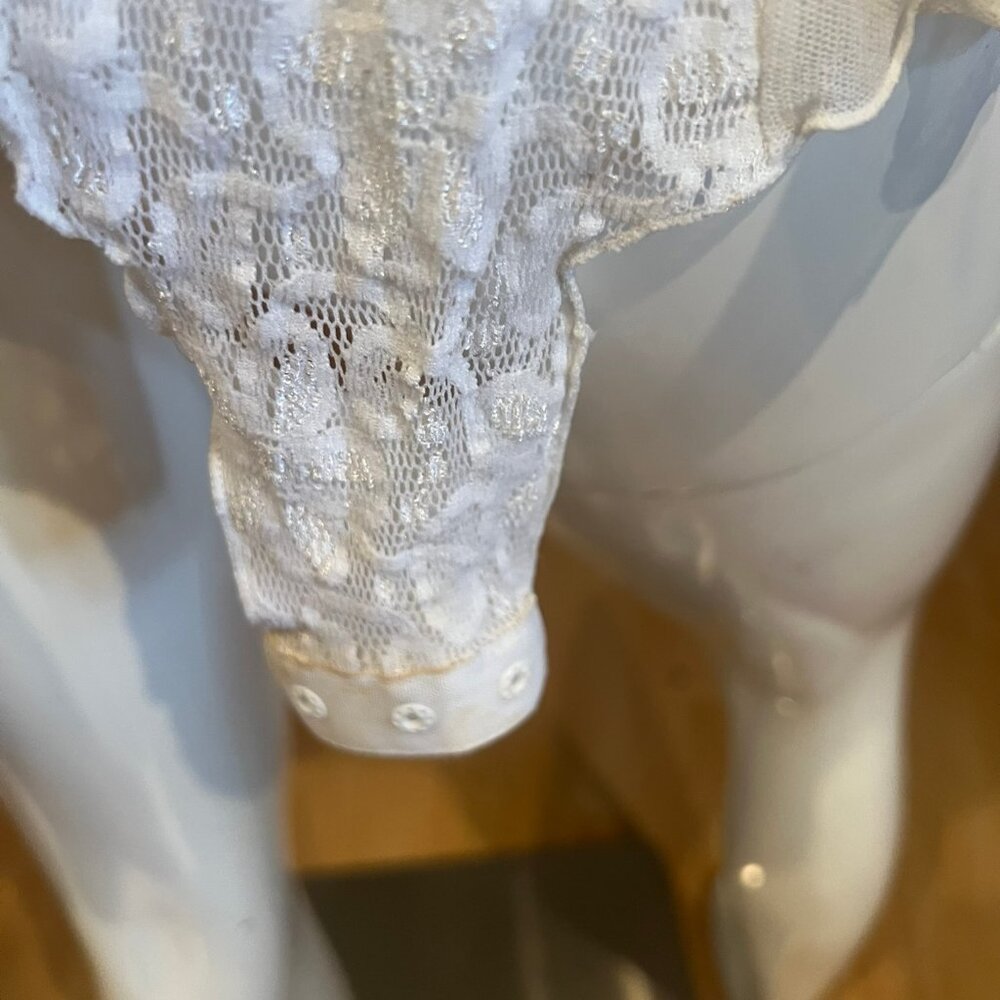 90'S VINTAGE VICTORIA'S SECRET LACE TASSEL LACE BODYSUIT SZ M MEDIUM - Picture 4 of 5